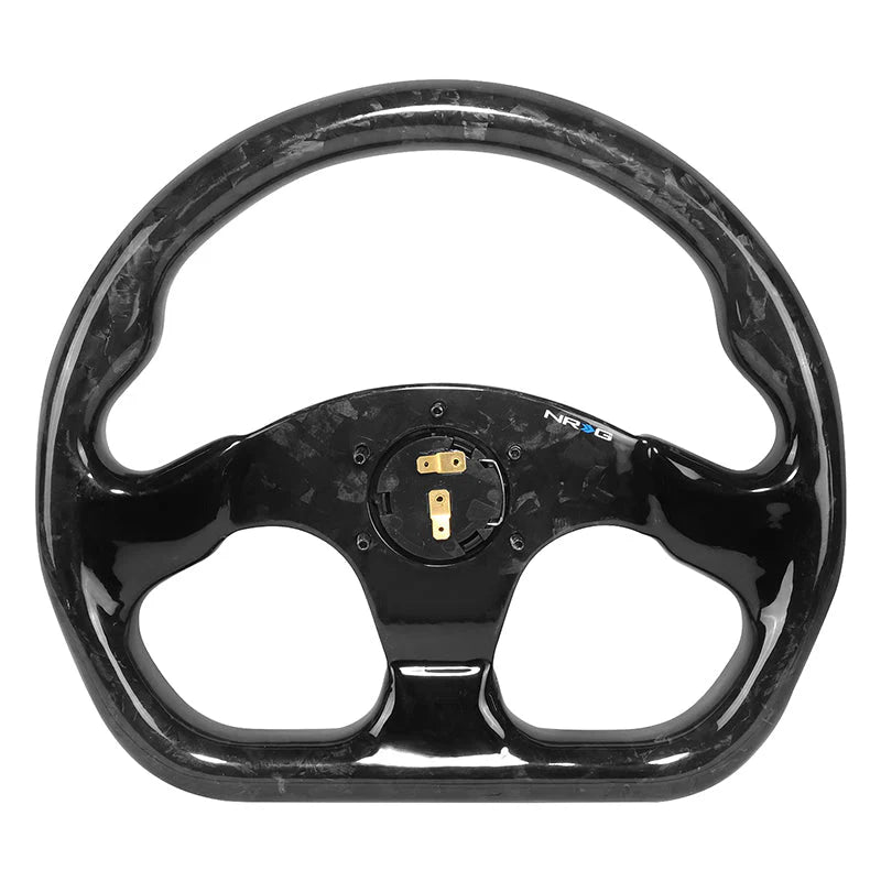 320mm Flat Bottom Carbon Fiber Spoke Steering Wheel Universal