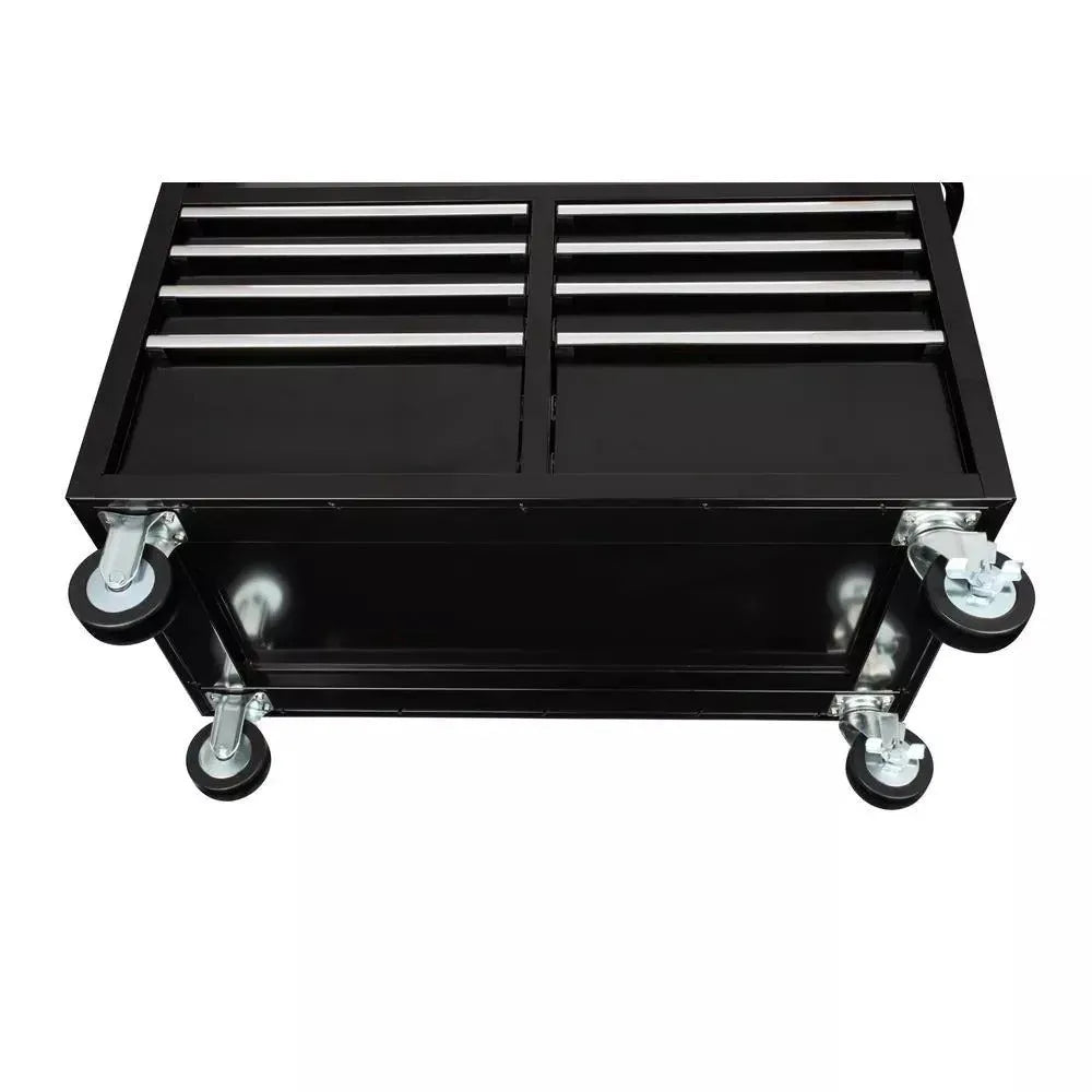 2026 46 in. W x 24 in. D 9-Drawer Gloss Black Deep Tool Chest Mobile Workbench