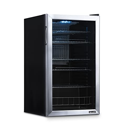 2026 NewAir Beverage Refrigerator Cooler | 126 Cans Free Standing with Right Hinge Glass Door