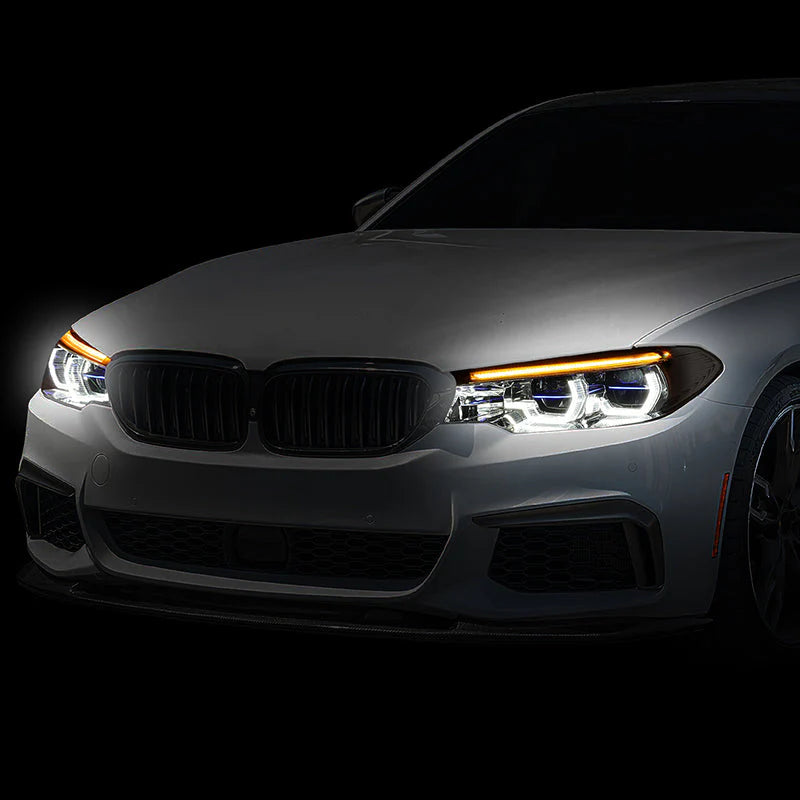 LED DRL Halo Sequential Headlights 17-20 BMW 530i 540i / xDrive