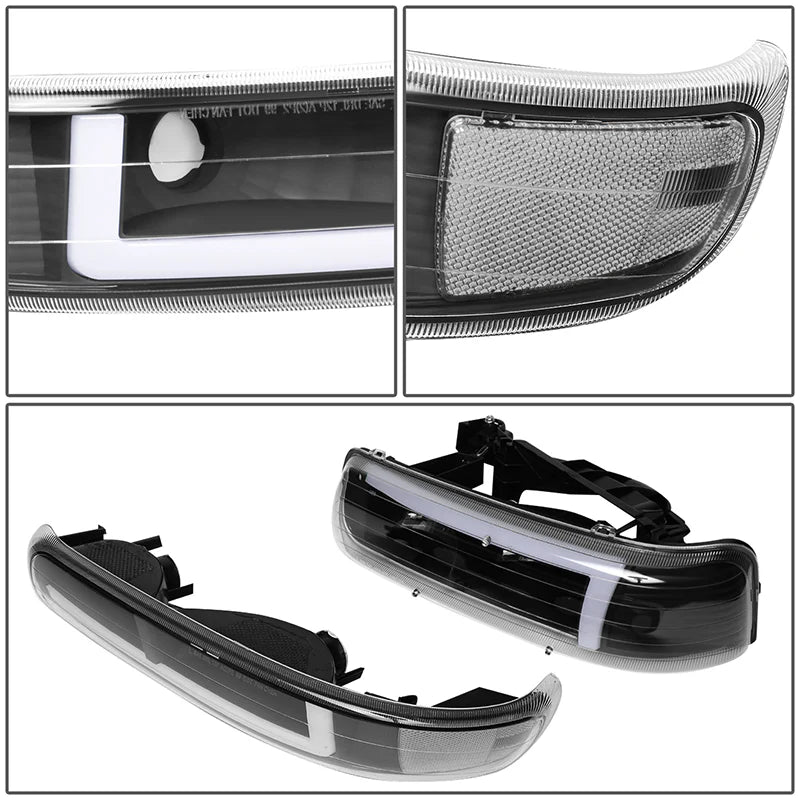 LED DRL Headlights 99-02 Chevy Silverado 1500-3500, 00-06 Suburban 1500 2500 Tahoe
