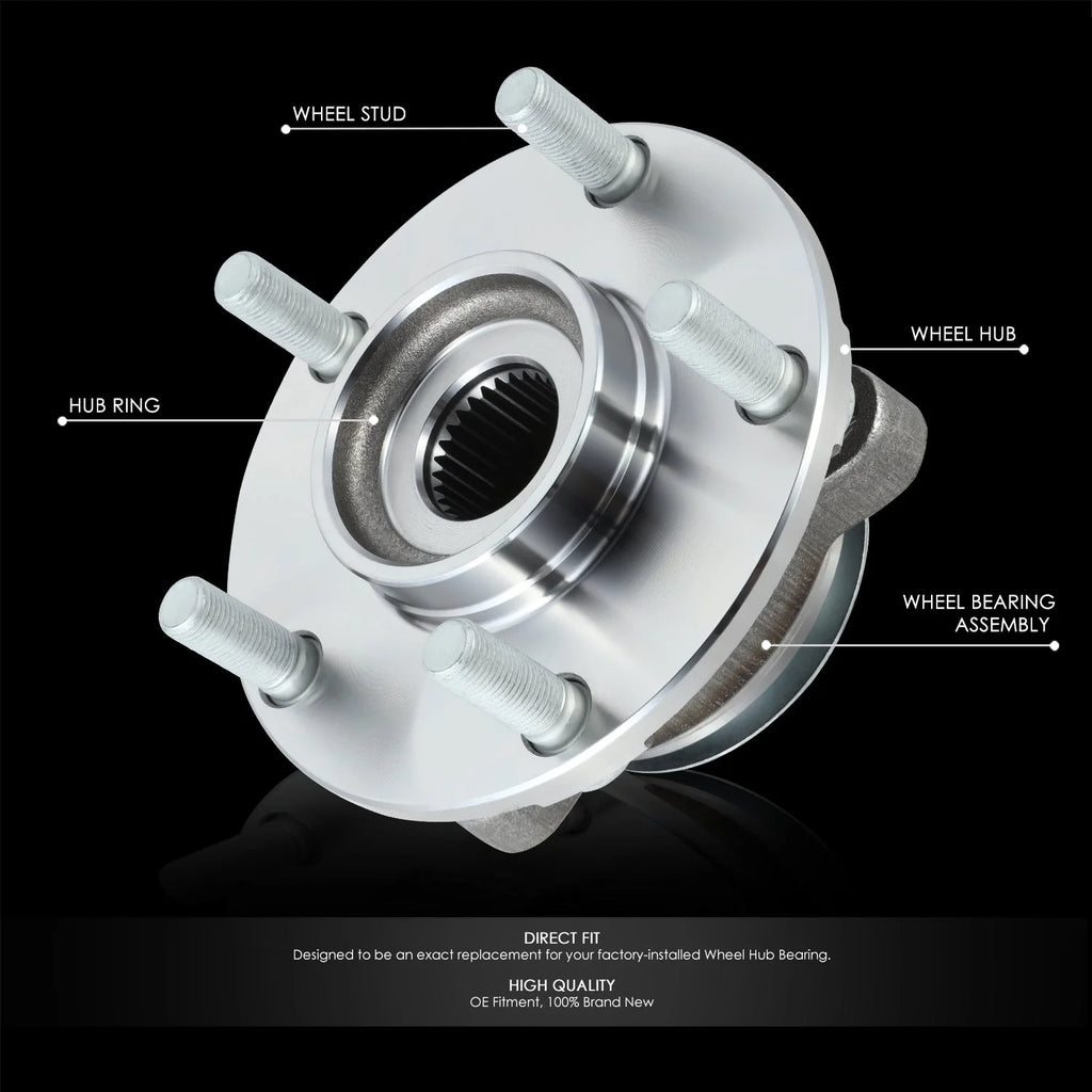 Front Left or Right Side Wheel Bearing & Hub Assembly 13-20 Nissan Nv200 Leaf, 15-18 Chevy City Express