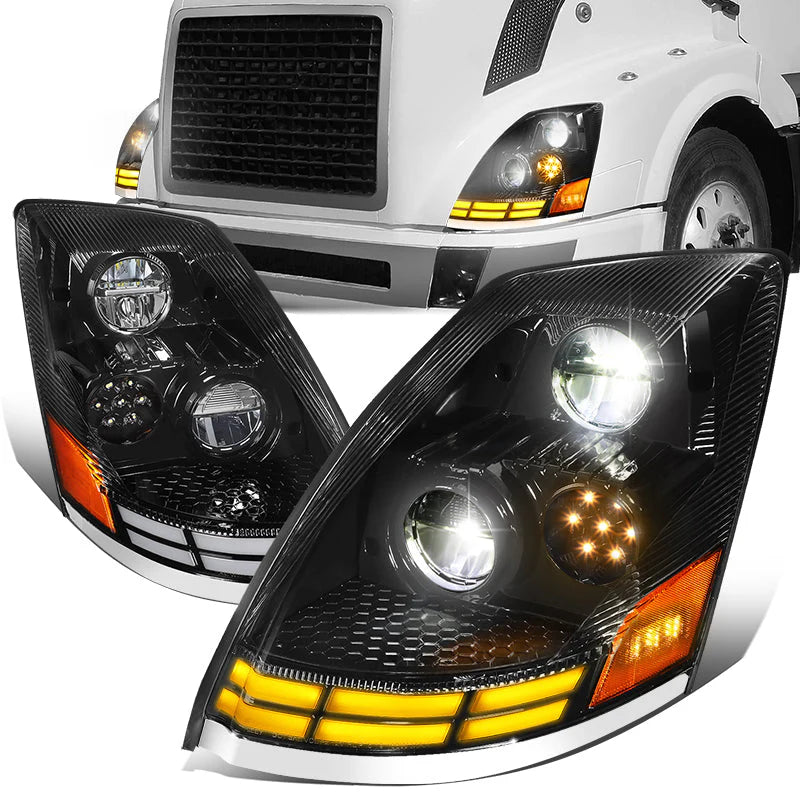 Full LED Switchback Headlights 03-17 Volvo VN VNL VNM VNX