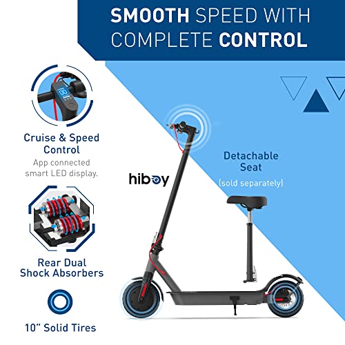 2026 Hiboy S2 Pro Folding Electric Scooter, 500W Motor, 10" Solid Tires