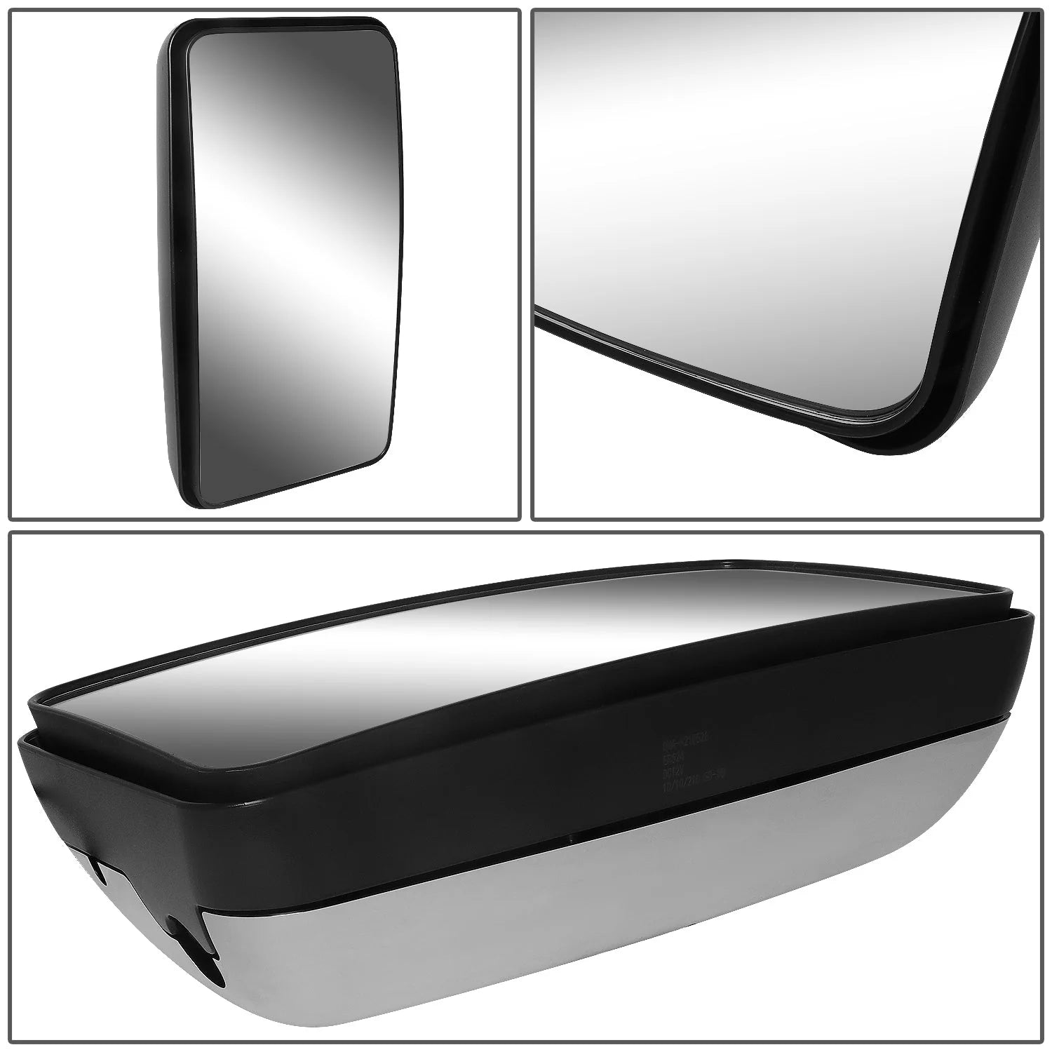 Performance Series Side Hood Mirrors (Black) 05-21 Hino 145, 238, 268, 338, 358, L6, XL7