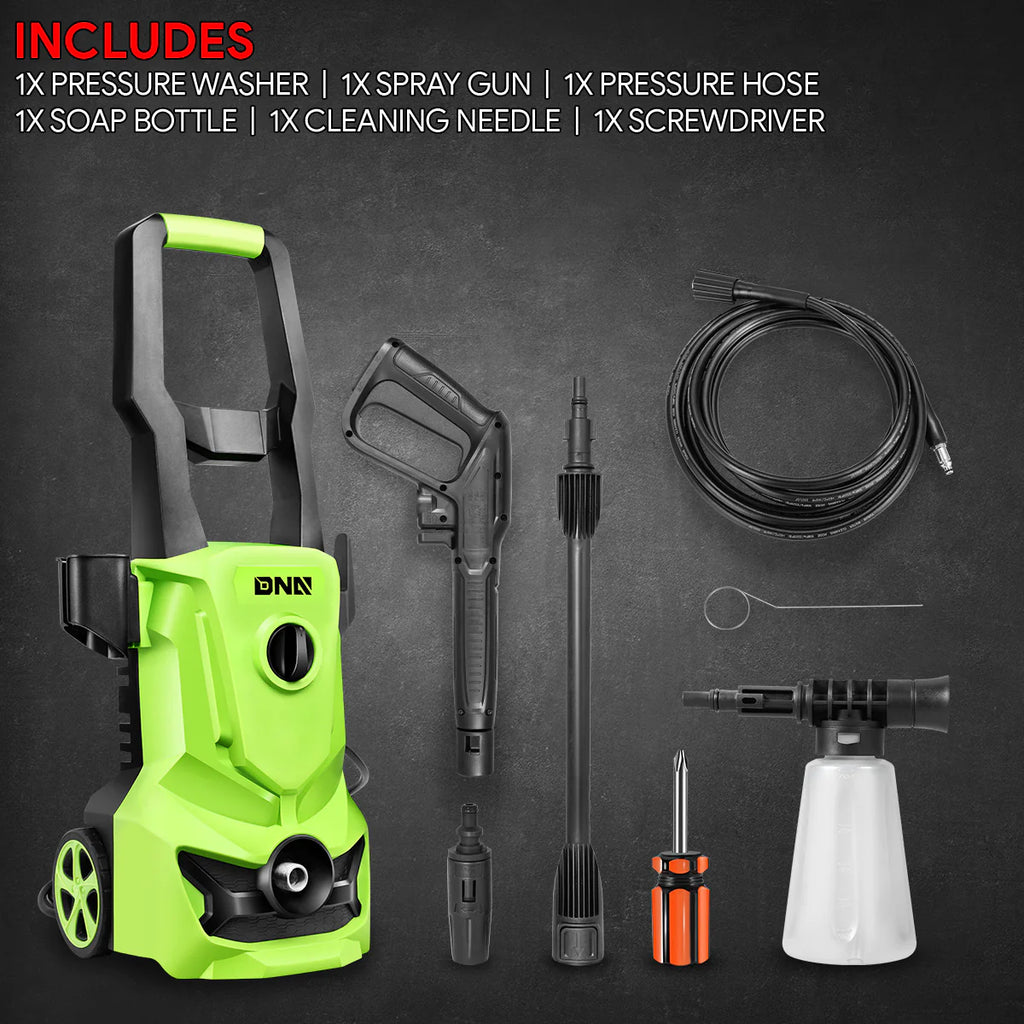 1813 PSI 1.45 GPM Electric Portable High Pressure Power Washer - 1500W (Green)