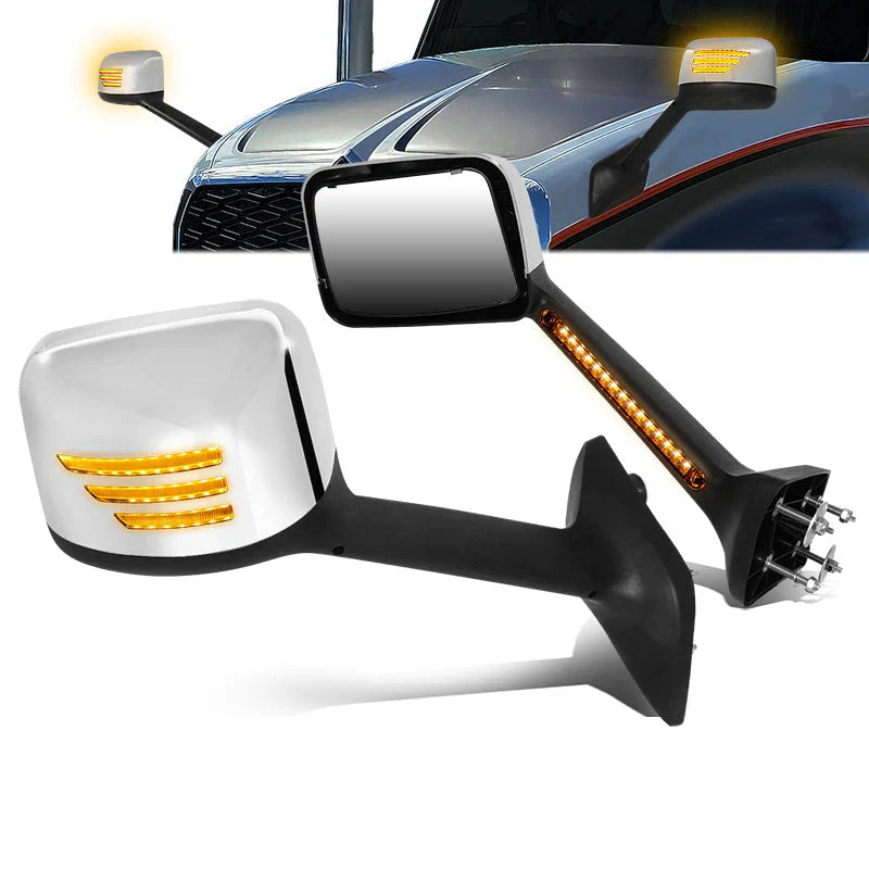 Performance Series Side Hood Mirrors (Chrome) 18-22 International MV607, RH613, HV507, LT625