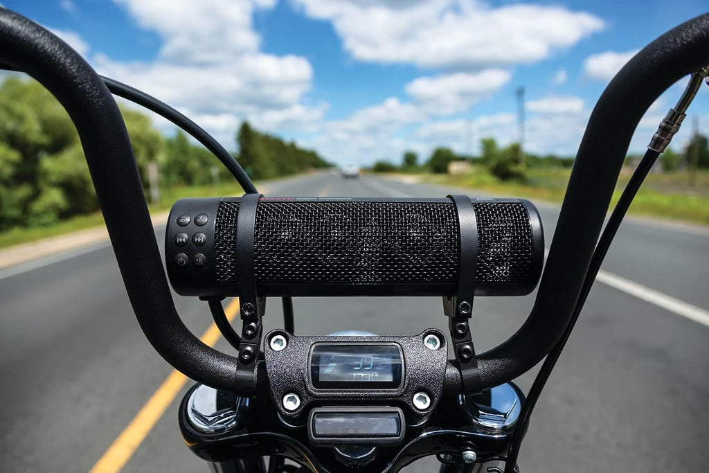 2026 Road Thunder 300W Waterproof Bluetooth Motorcycle Sound Bar, Handlebar Mount, Satin Black