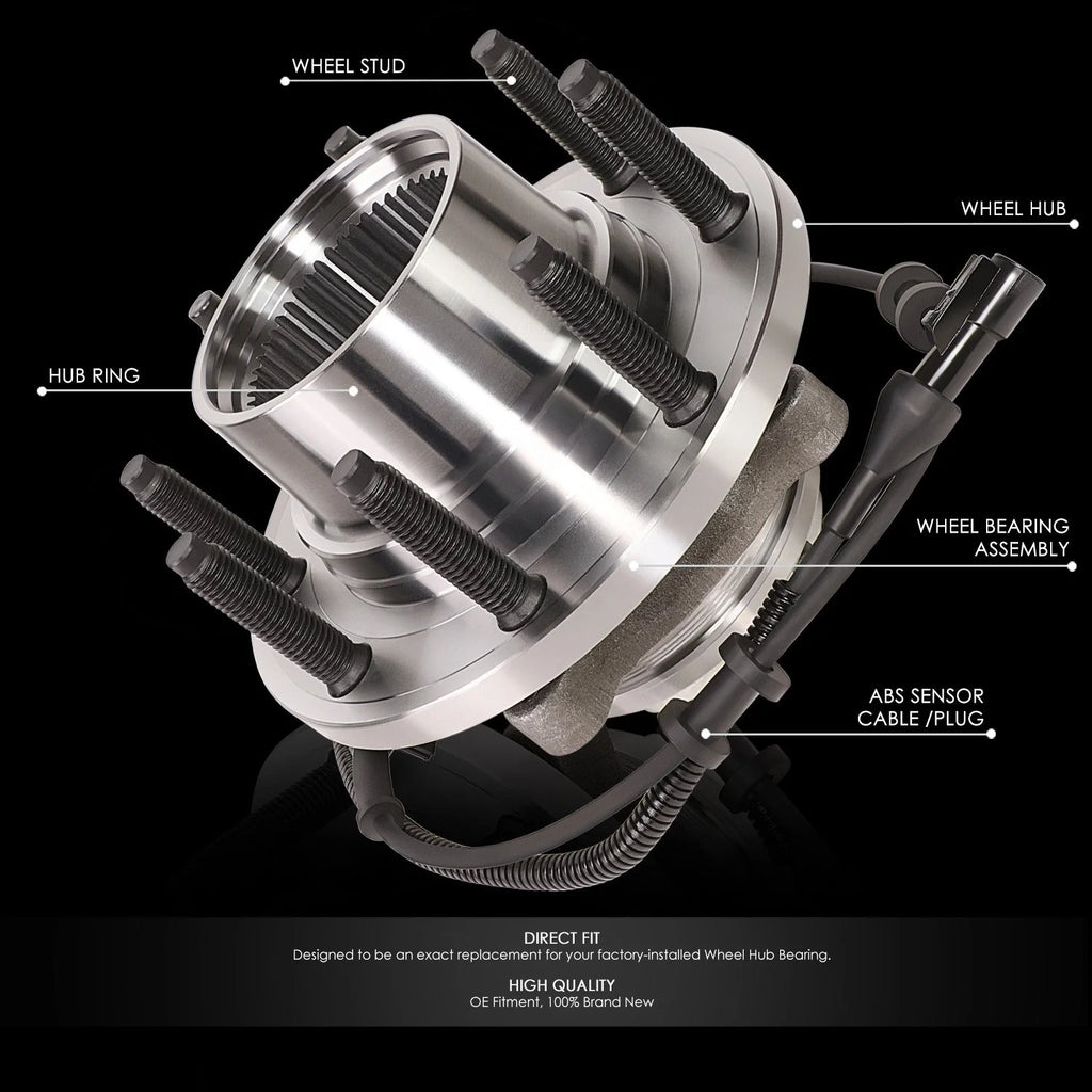 Front Wheel Bearing & Hub Assembly 99-04 Ford F-250 F-350 Super Duty, 00-02 Excusion 4WD