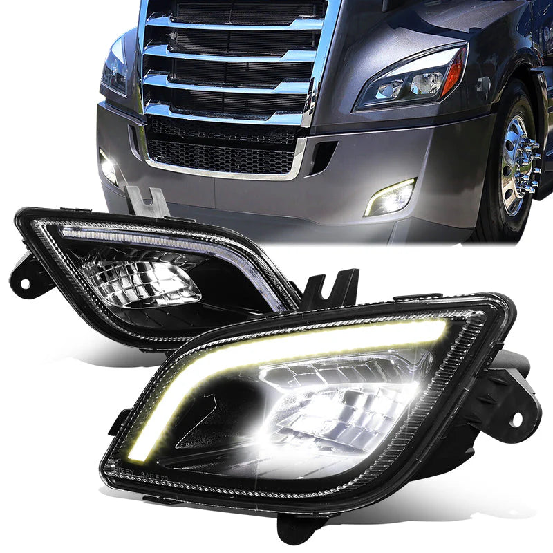 LED DRL Fog Lights 18-22 Freightliner Cascadia