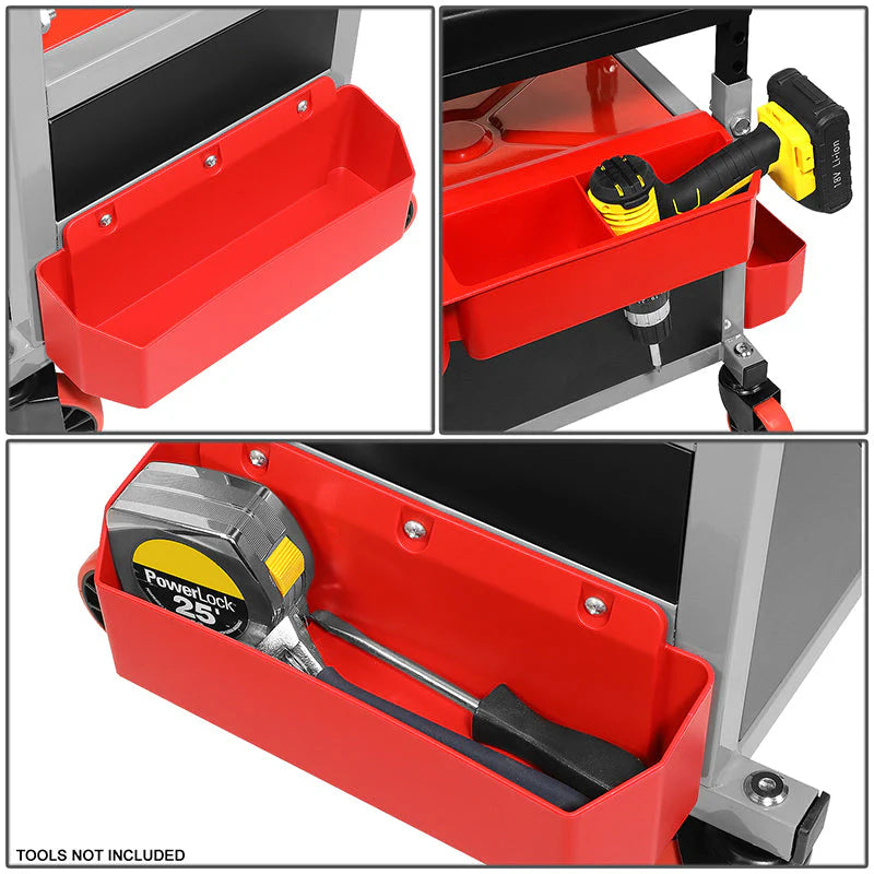 Roller Seat Creeper Storage Mechanic Stool - 17.5 in. X 23.6 in. X 15.8 in.