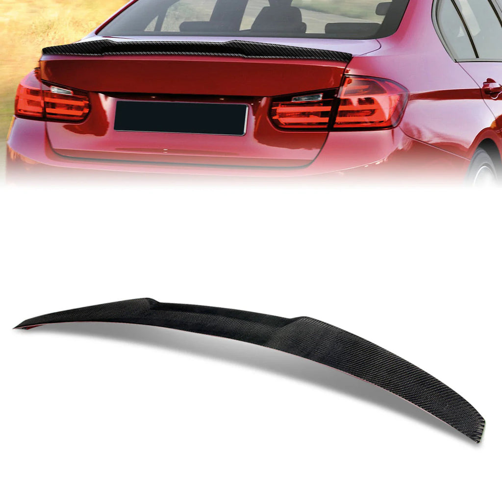 M4 Duck Bill Carbon Fiber Rear Trunk Lid Spoiler 12-18 BMW 3-Series F30 Sedan