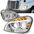 LED DRL Sequential Projector Headlights 08-17 Freightliner Cascadia