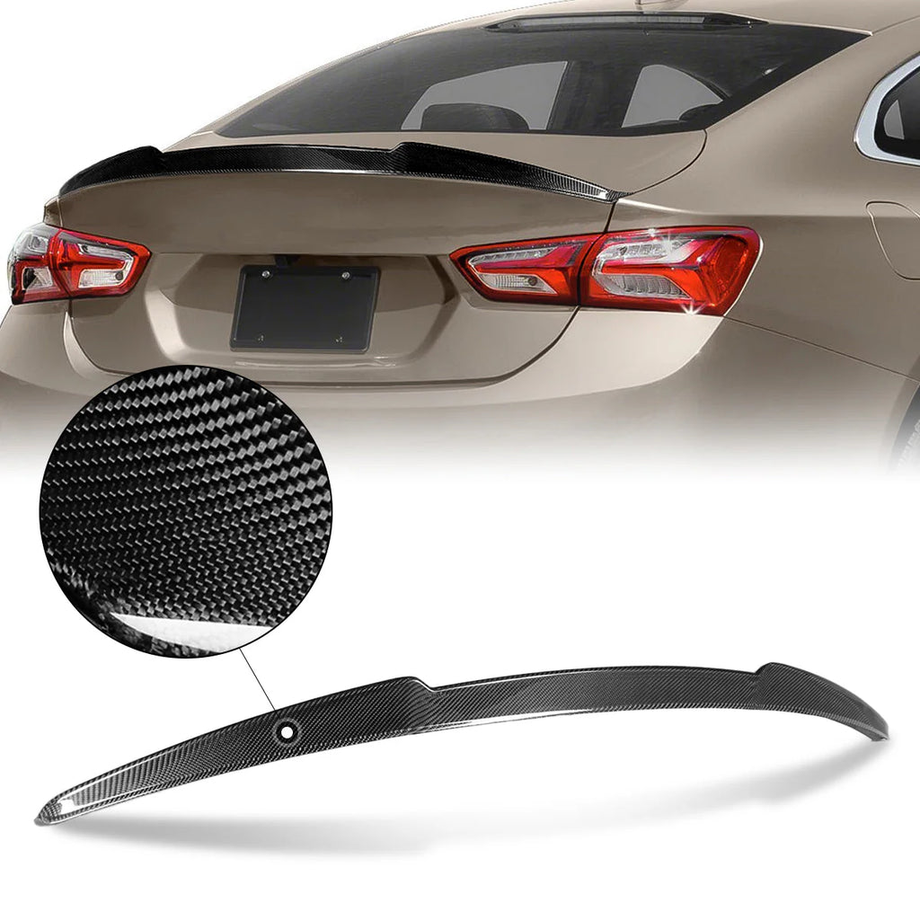 STP-Style Carbon Fiber Rear Trunk Lid Spoiler 16-22 Chevy Malibu