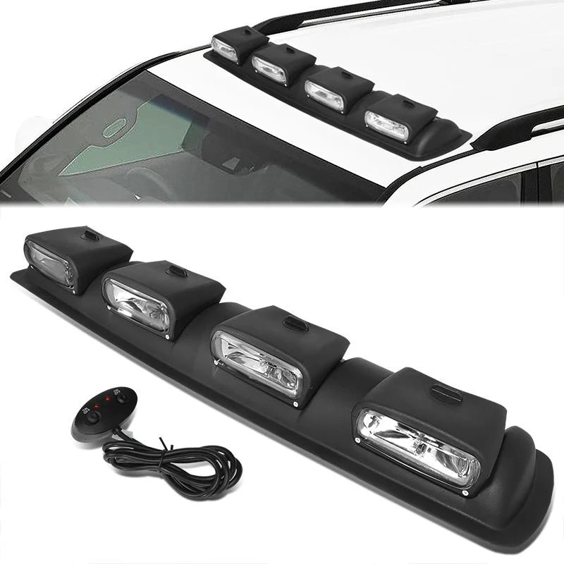 Amber Lens Roof Mounted Fog Light w/ Switch 38 in. X 9 in. X 4 in.