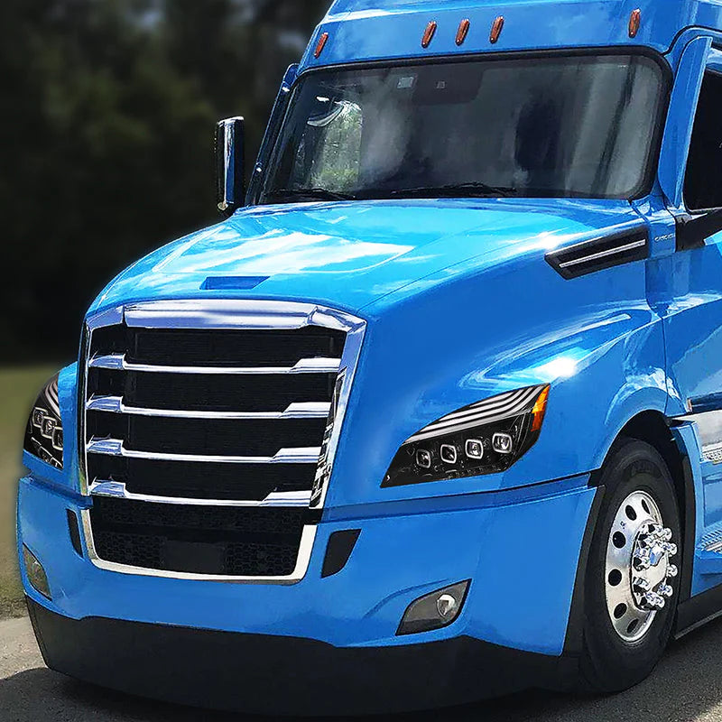 LED DRL Halo Sequential Projector Headlights 18-21 Freightliner Cascadia