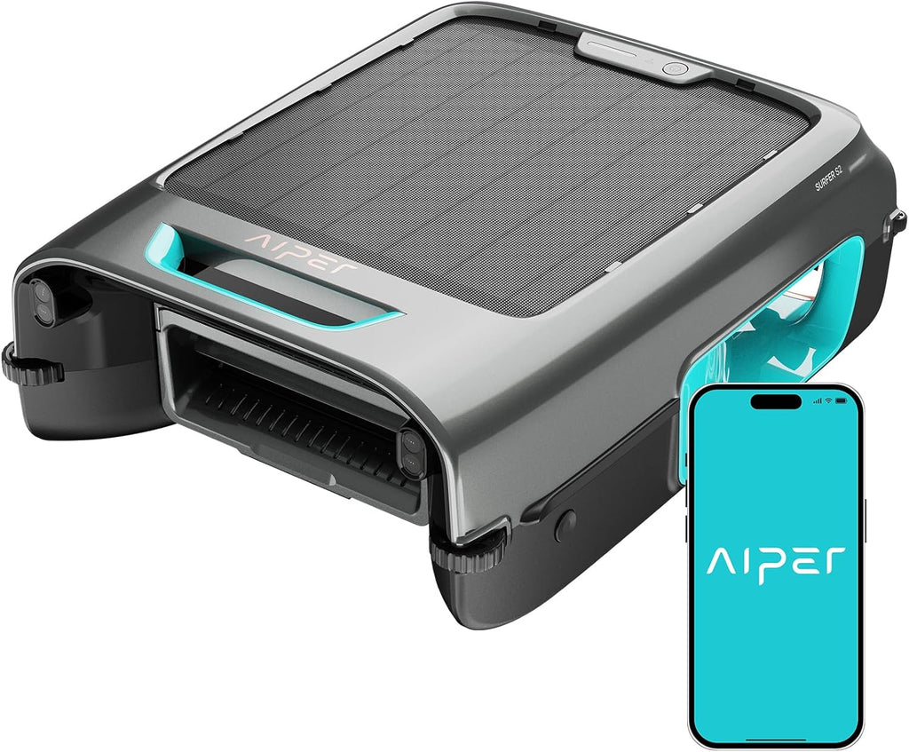 2026 AIPER Surfer S2 Solar Pool Skimmer with APP Support, 24/7 Cleaning, Dual Charging Modes, Smart Obstacle Avoidance, Ideal for All Swimming Pool Types