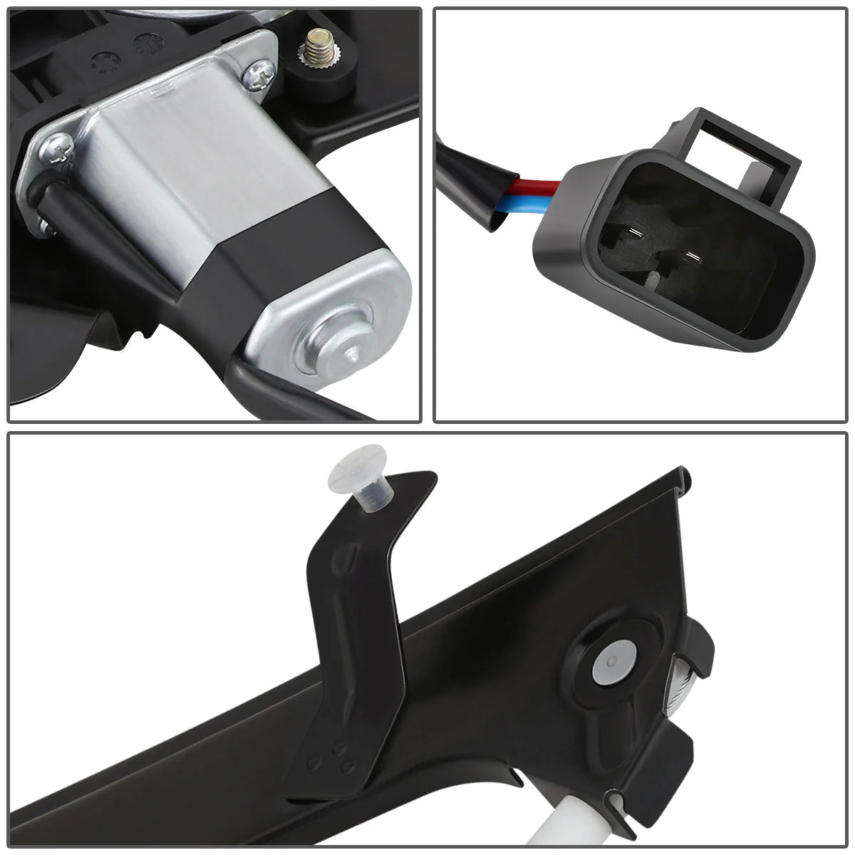 01-06 Chevrolet Silverado GMC Sierra 1500 2500 3500 Power Window Regulator w/Motor - Rear Right Side