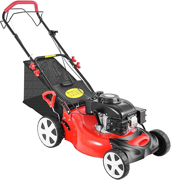 2026 Self Propelled Gas Lawn Mower, 20-Inch 140cc OHV Engine 3-in-1 Gas Mower,Adjustable Cutting Height for Sports Fields, Community Greening, Municipal Greening