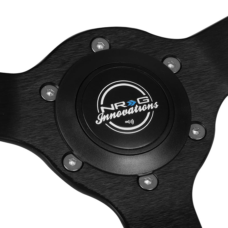 380mm 2.25 in. Deep Dish Steering Wheel Fits w/ Hubs 6-Bolt X 70mm Bolt Pattern