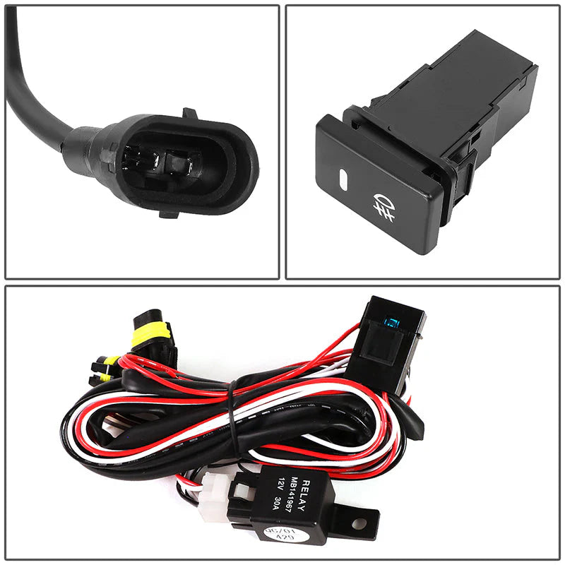 LED Projector Fog Lights w/ Switch Wiring Harnesses 14-21 Toyota Tundra
