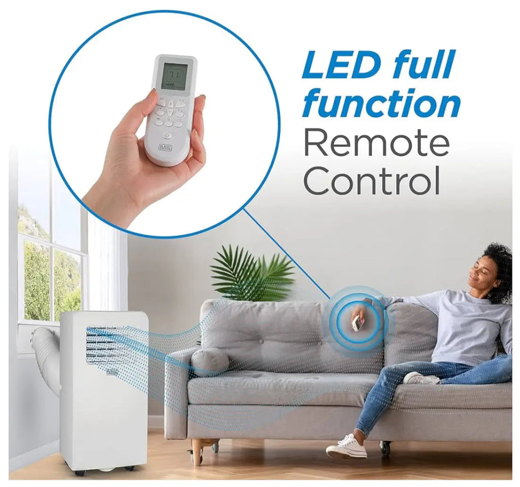 2026 10,000 BTU Portable Air Conditioner with Remote Control, White