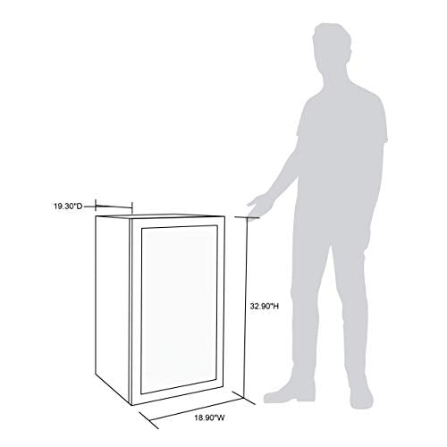 2026 NewAir Beverage Refrigerator Cooler | 126 Cans Free Standing with Right Hinge Glass Door