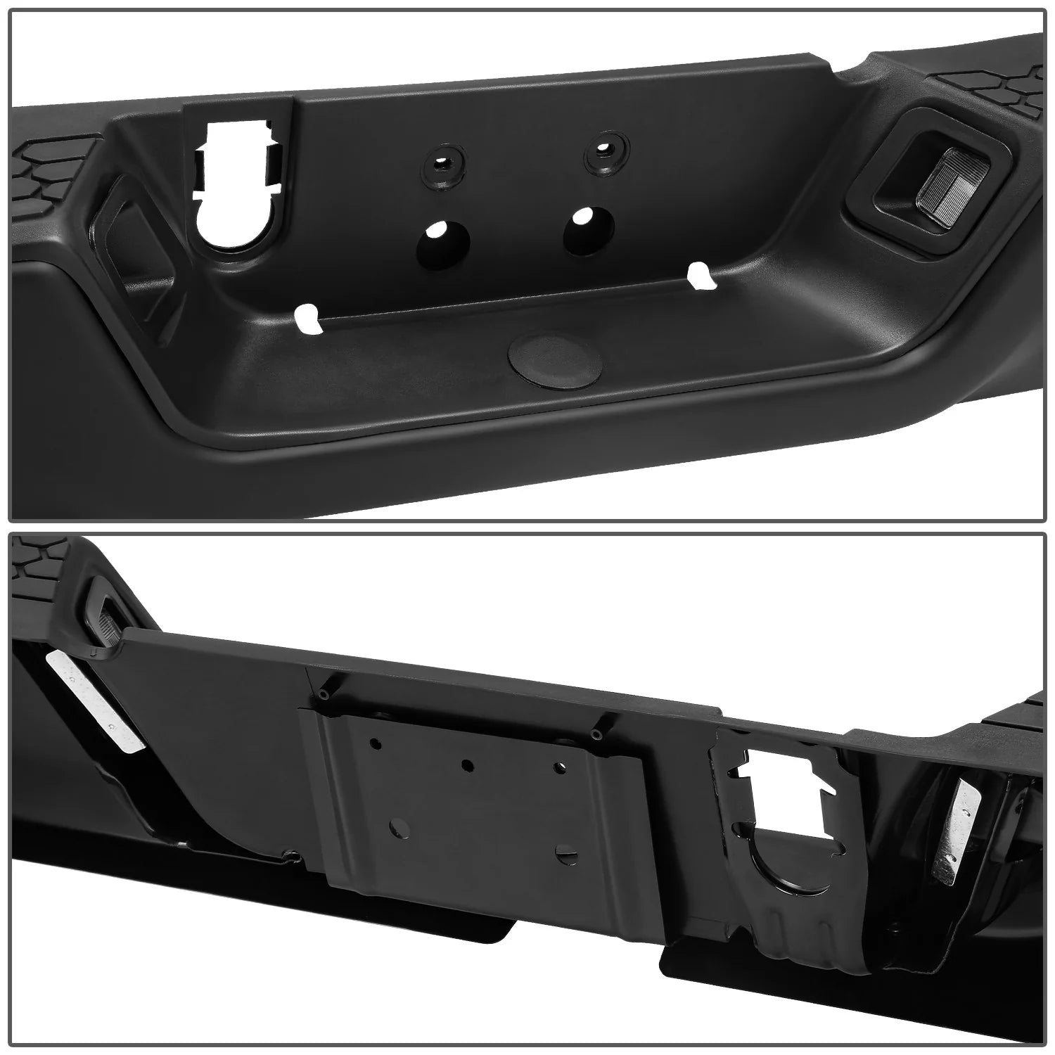 Modular Style Rear Step Bumper w/Dual Exhaust License Plate Lights 09-19 Dodge/Ram 1500 2500 3500