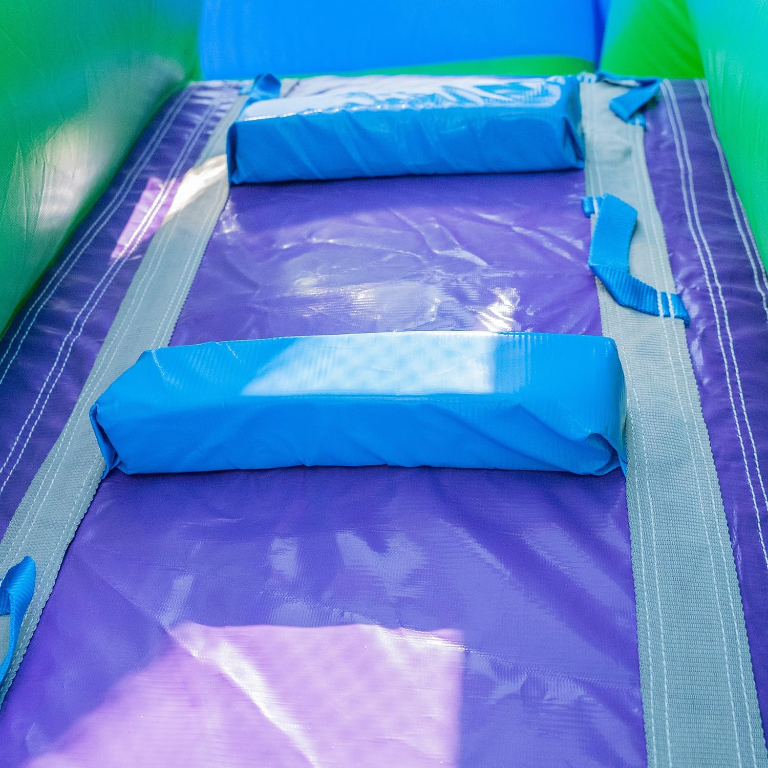 2026 HeroKiddo 16’ Purple Tropical Lightweight Premium Commercial Grade Water Slide Inflatable with Attached Pool for Kids and Adults (with Blower), Wet Dry Use, Summer Fun