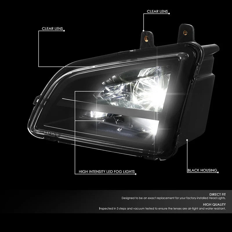 LED Clear Lens Fog Lights 18-22 Volvo VNL