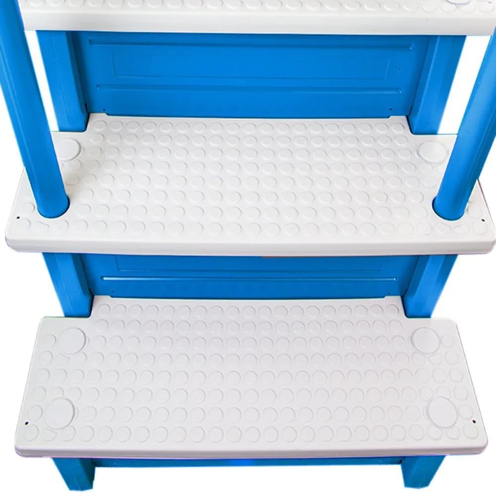 2026 Select Anti-Slip in-Pool Steps | Gray | for Above Ground Swimming Pools | Can Mount to Decks 48′′ to 54′′ H | Safety Stairs Capacity Up to 300 lbs