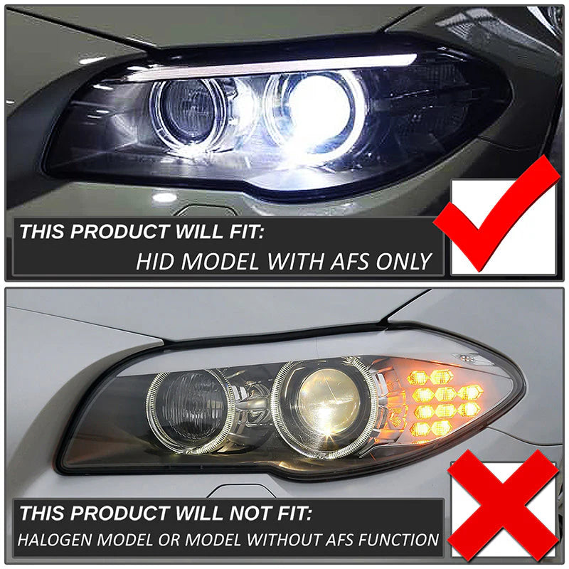 LED DRL Halo Switchback Projector Headlights 08-10 BMW 528i 535i 550i M5