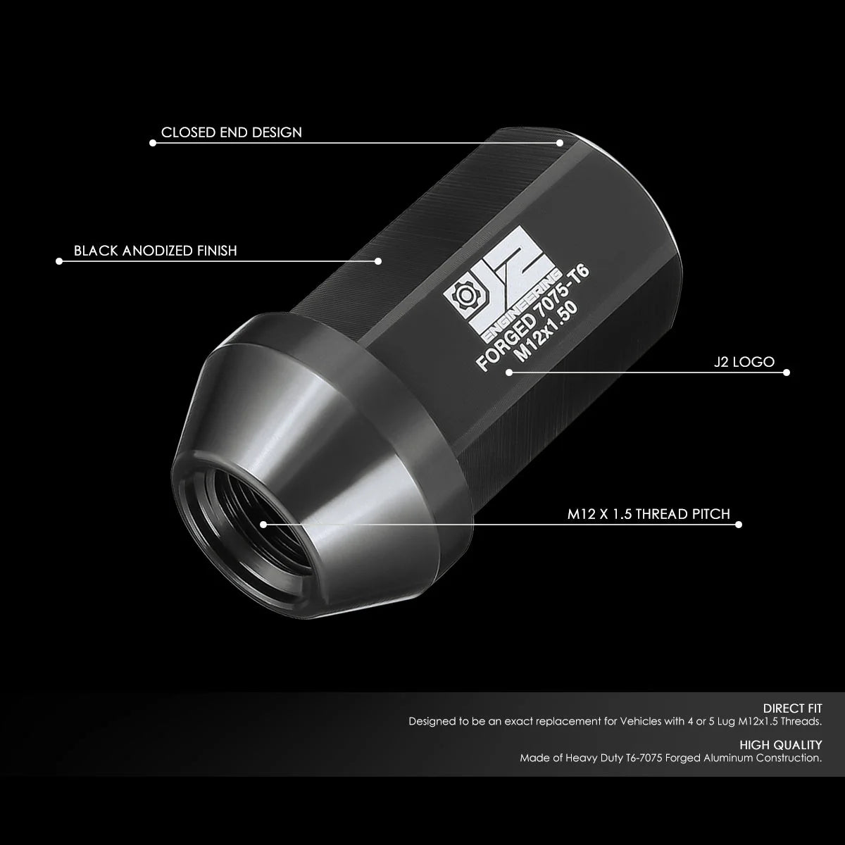 20 Pcs Aluminum Lug Nuts[A Variety of color options] Universal