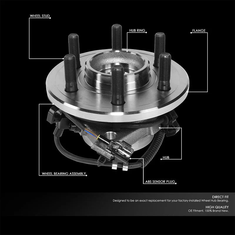 Front Left Side Wheel Bearing & Hub Assembly 97-04 Dodge Dakota, 98-03 Durango