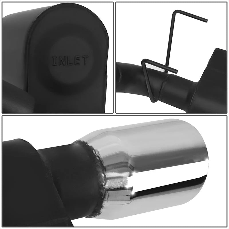 Axle-back Exhaust Systems w/3.75 in. OD Stainless Steel Muffler Tip 11-12 Ford Mustang 5.0L 5.4L 2Pcs