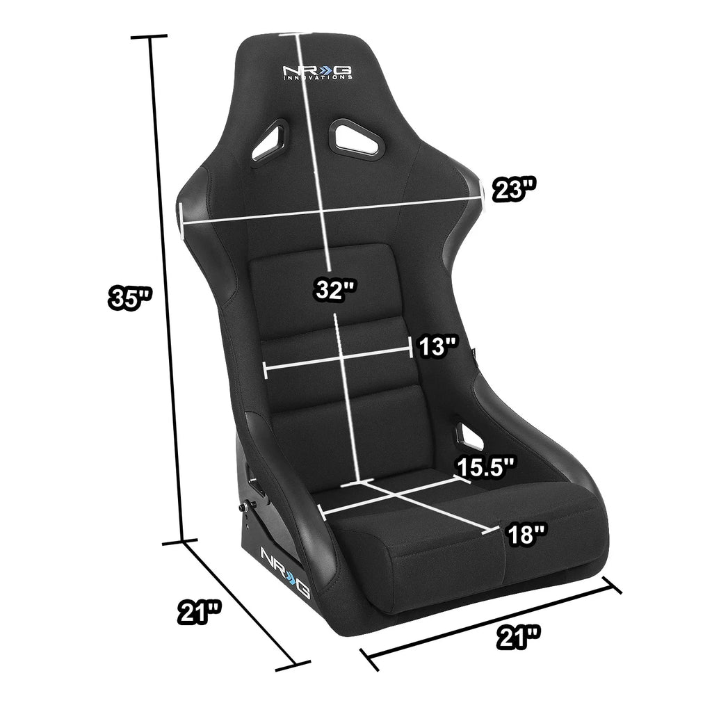 23 W X 18 D X 34 in.H Fiberglass Bucket Racing Seat Universal