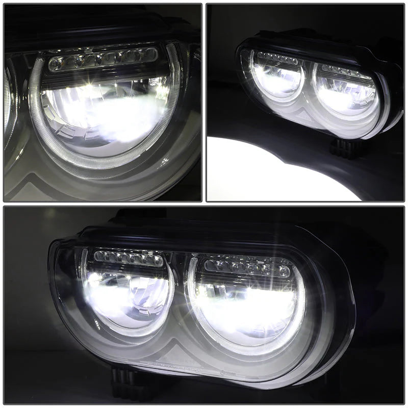 LED DRL Halo Headlights 08-14 Dodge Challenger