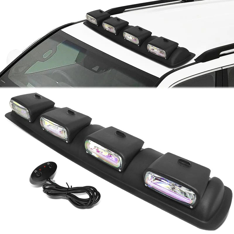 Amber Lens Roof Mounted Fog Light w/ Switch 38 in. X 9 in. X 4 in.