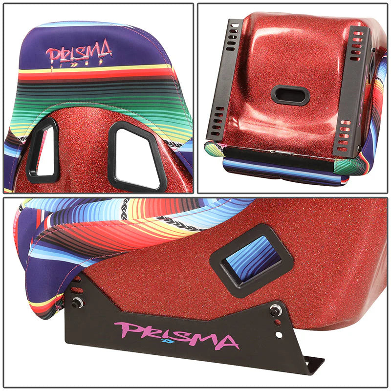 Vegan Micro Fiber Fixed Back Racing Bucket Seat Universal