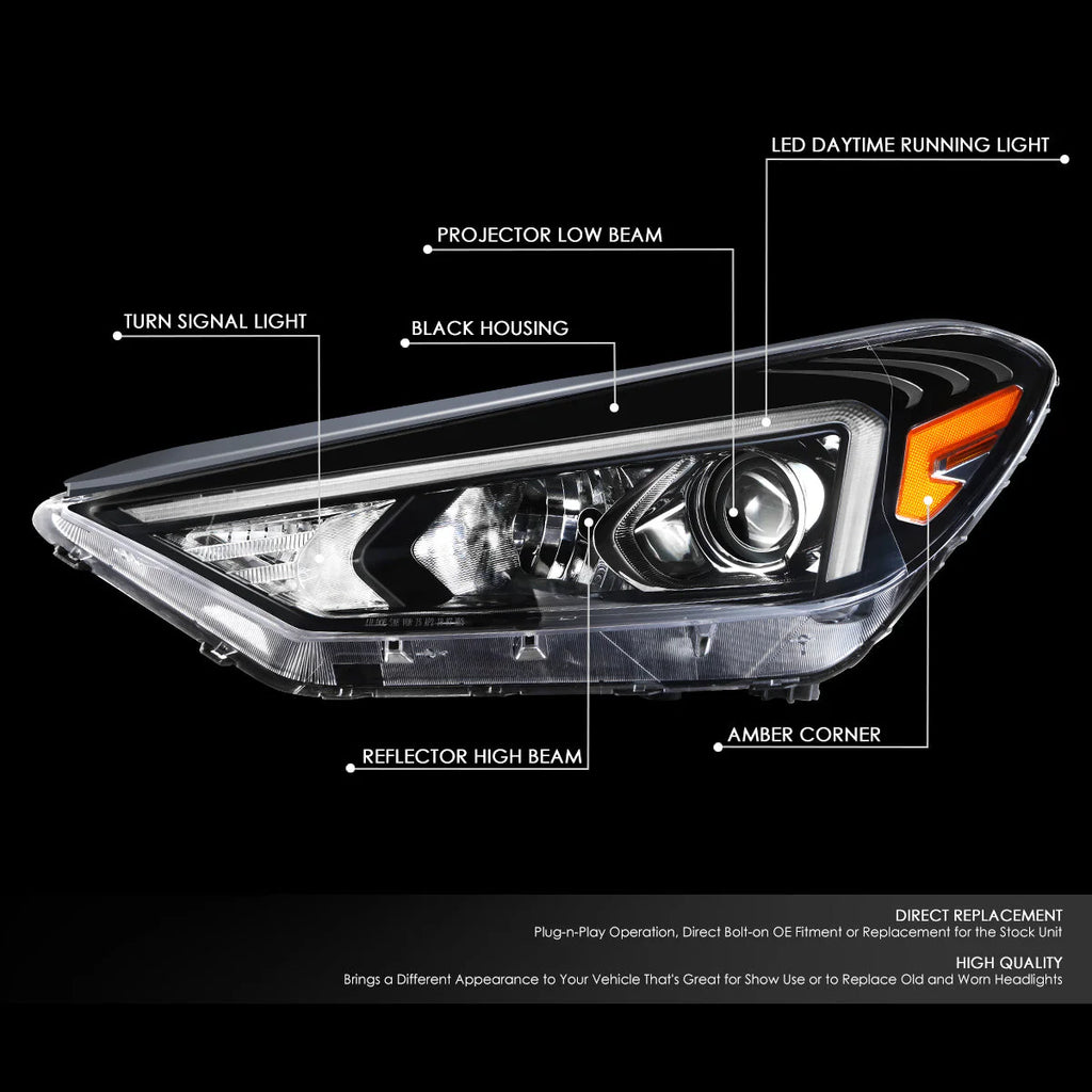 LED DRL Projector Headlight (Left) 19-21 Hyundai Tucson