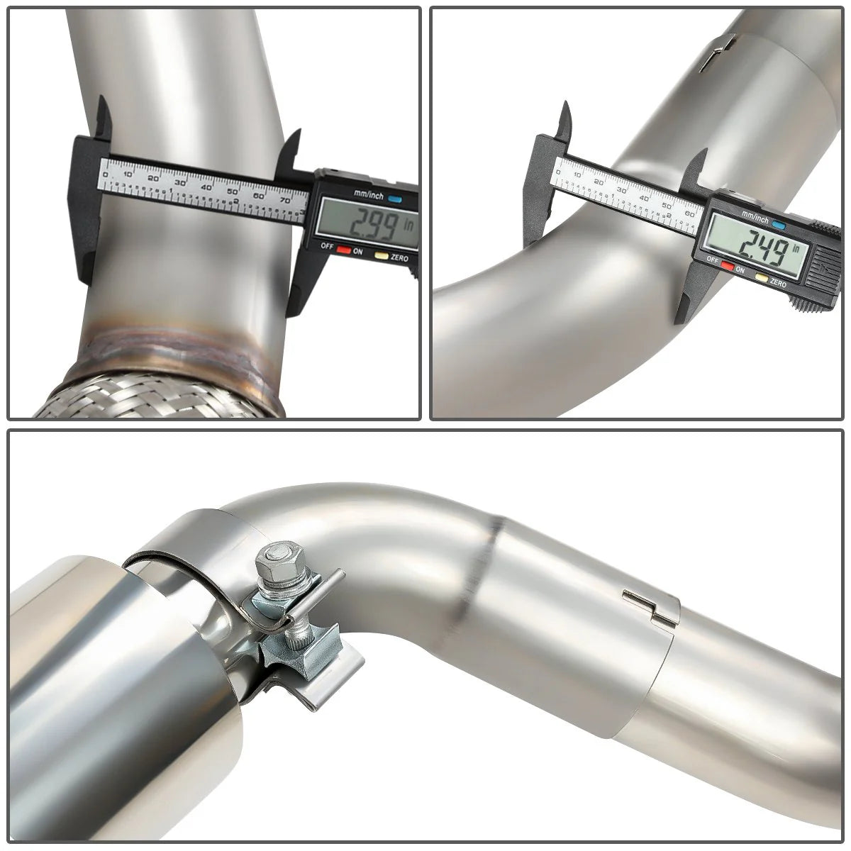 Cat-Back Exhaust System w/4 in. OD Stainless Steel Muffler Tip 07-13 Chevy Silverado GMC Sierra 1500