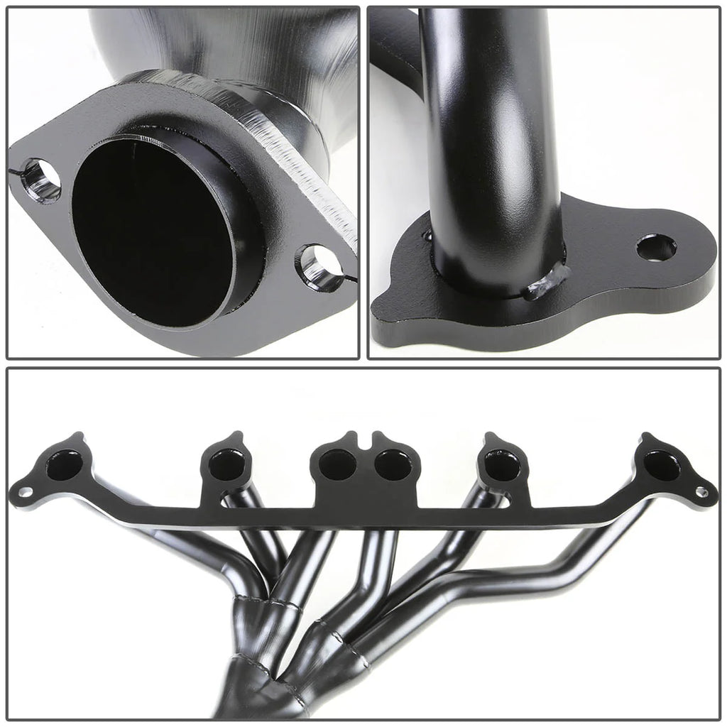 91-99 Jeep Wrangler Grand Cherokee YJ XJ ZJ 4.0L 6-2-1 Exhaust Header - Stainless Steel - Black