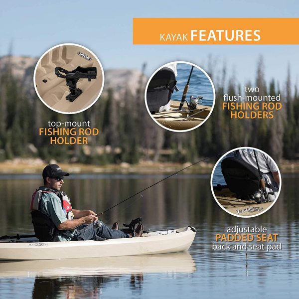 2026 Lifetime 90806 Tamarack Angler 100 Fishing Kayak C 2 Pack (Paddles Included)