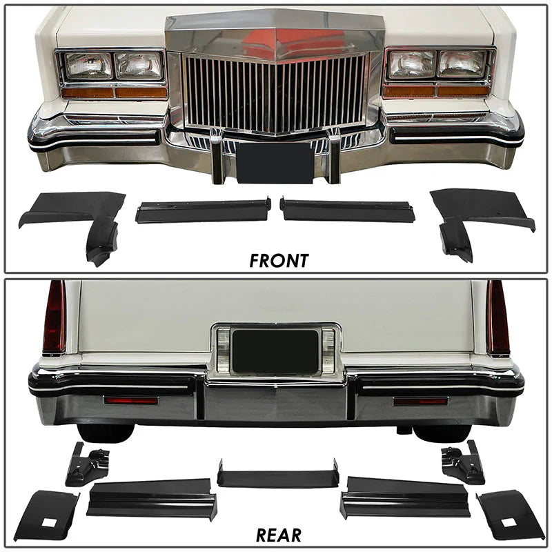 79-85 Cadillac Eldorado 11Pcs Front & Rear Bumper Panel Fillers Set