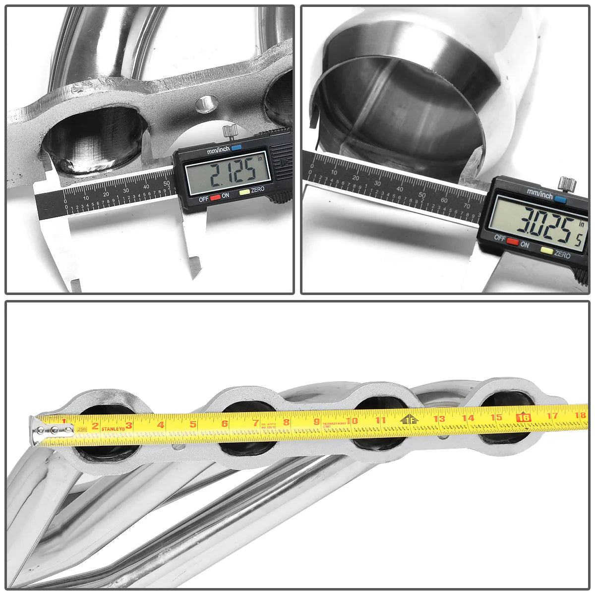 14-18 Chevy Silverado GMC Sierra 5.3L 6.2L V8 Tri-Y Long Tube Exhaust Header - Stainless Steel