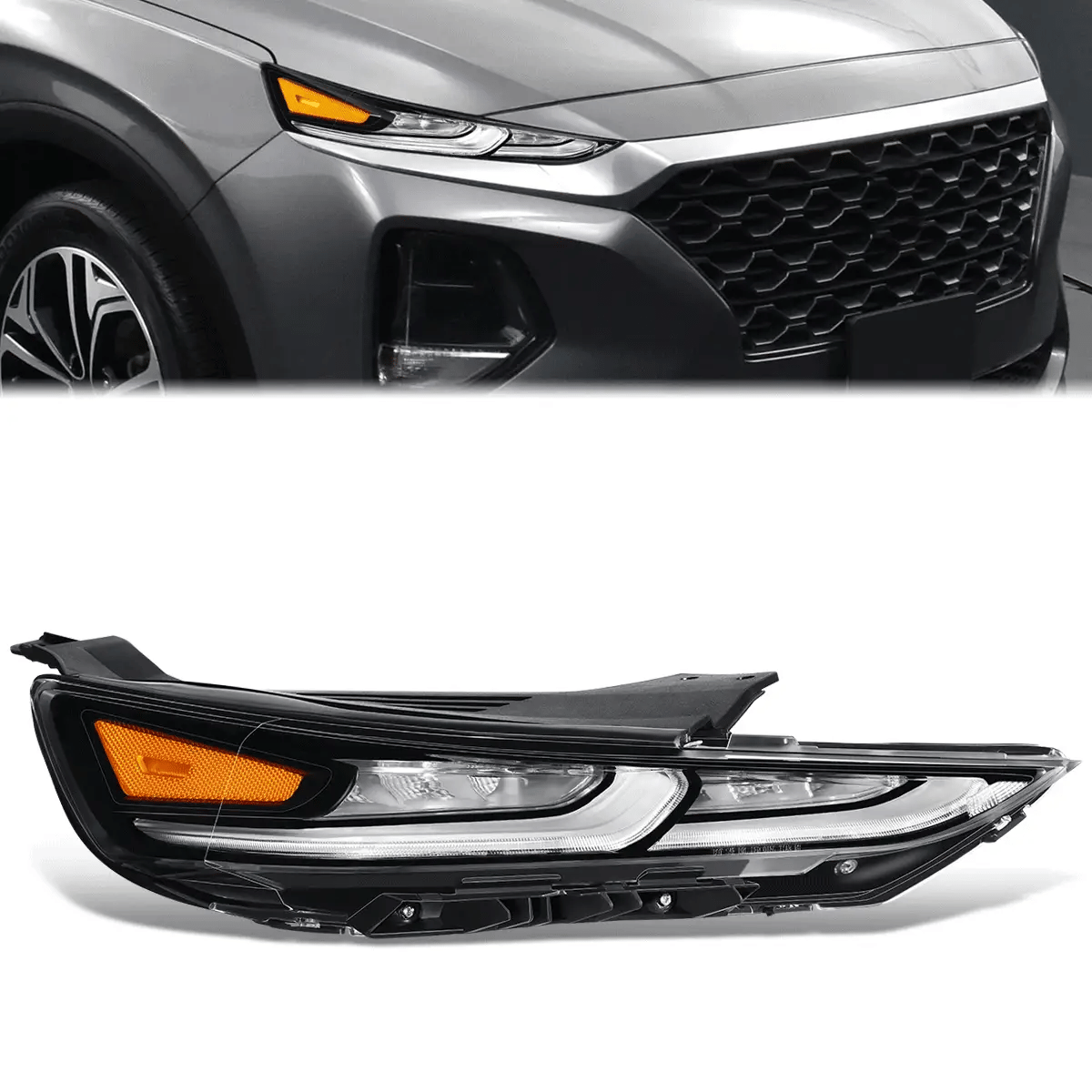 Factory Style LED DRL Headlight (Right) 19-20 Hyundai Santa Fe