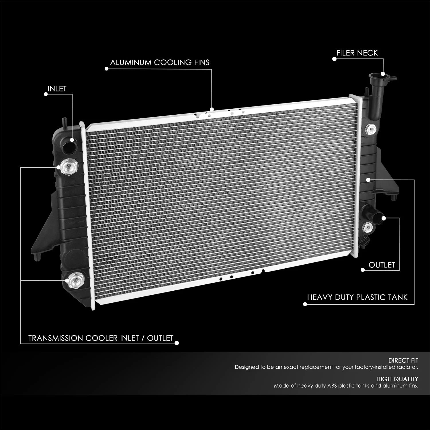 1688 Replacement Radiator 95 Chevy Astro / GMC Safari