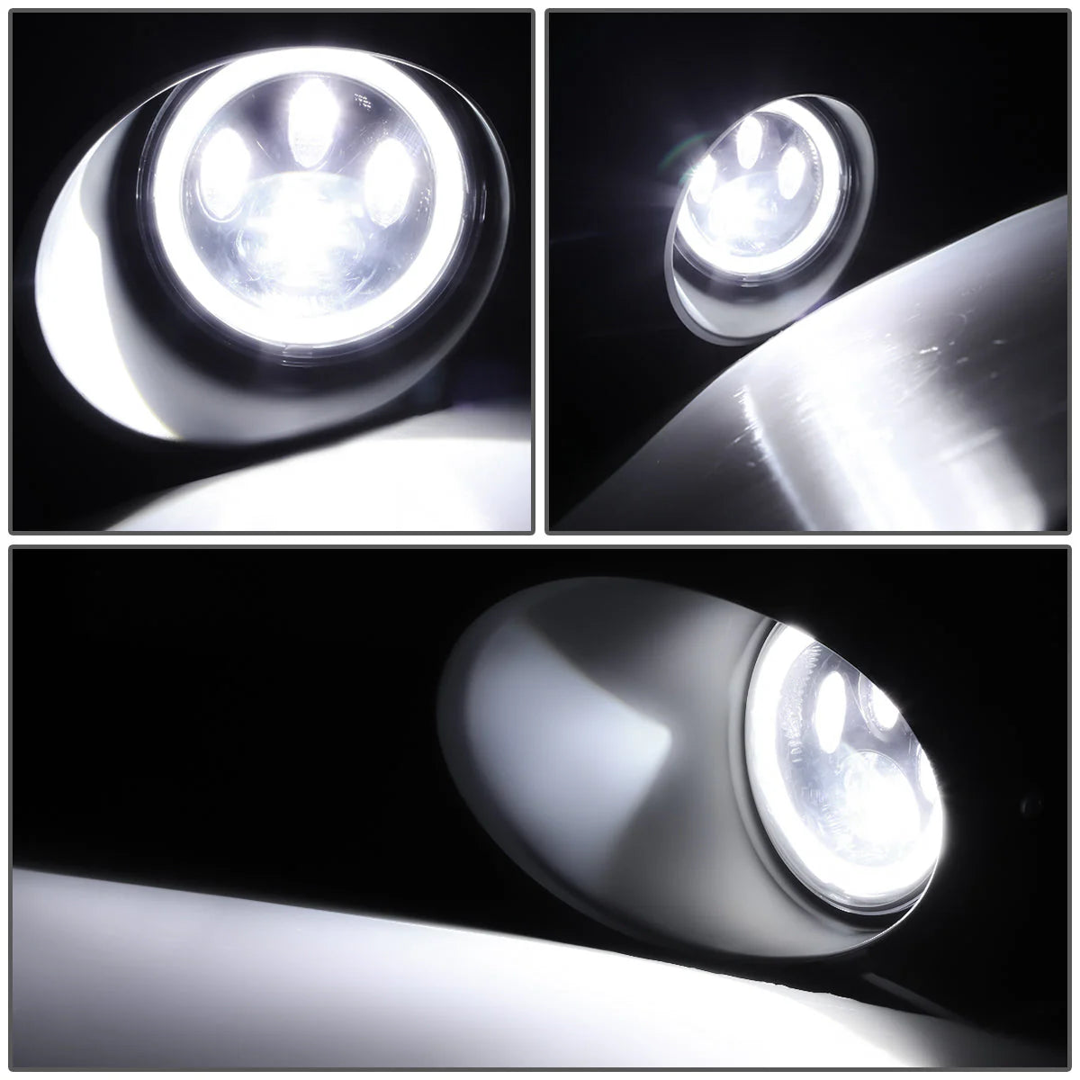 LED Halo Projector Fog Lights w/ Switch Bezels 07-13 Toyota Tundra , 05-11 Tacoma