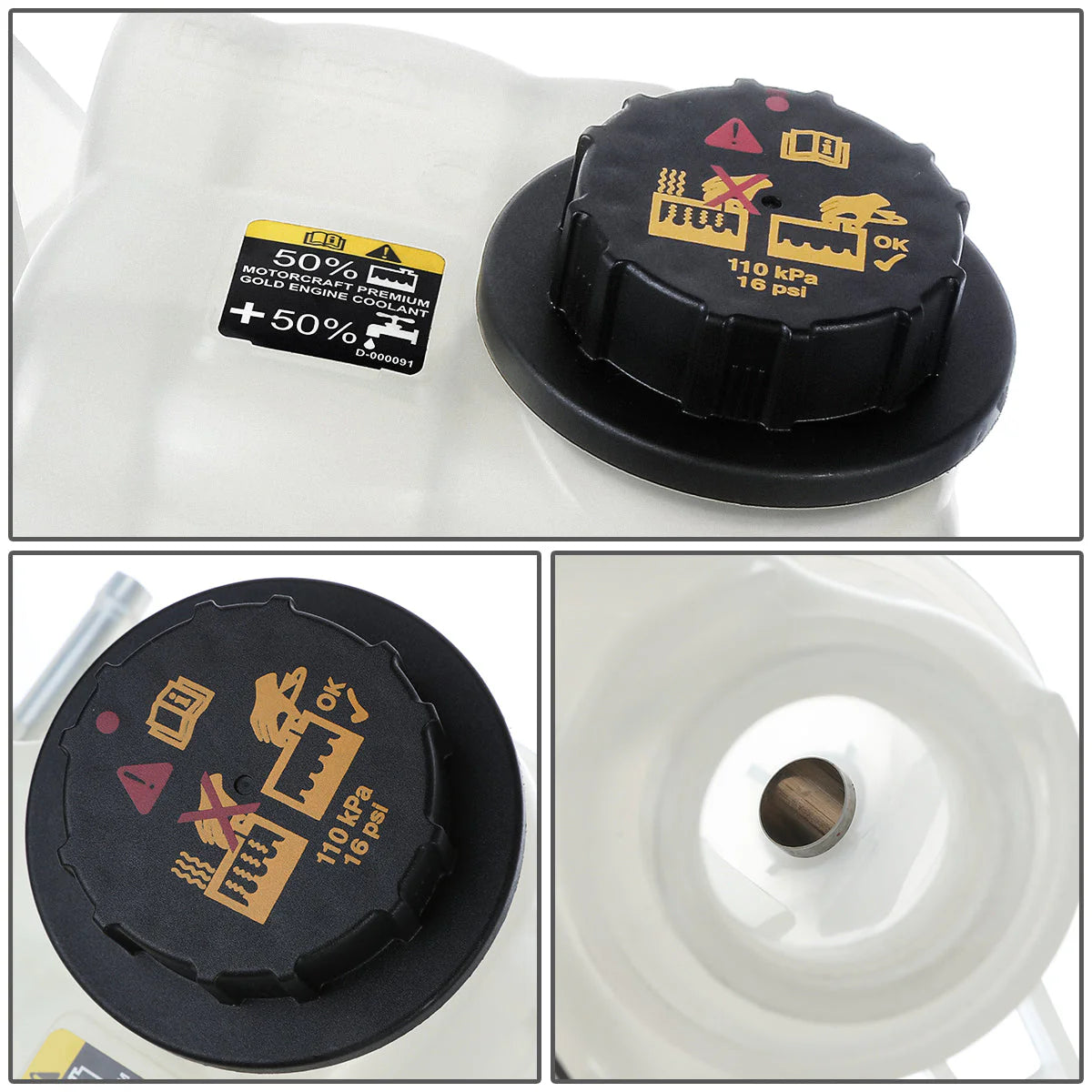 09-17 Ford Flex Lincoln MKT 3.5L 3.7L Coolant Overflow Reservoir w/ Cap