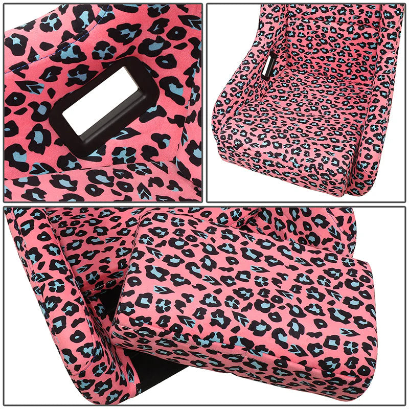 Vegan Micro Fiber Fixed Back Racing Bucket Seat Universal